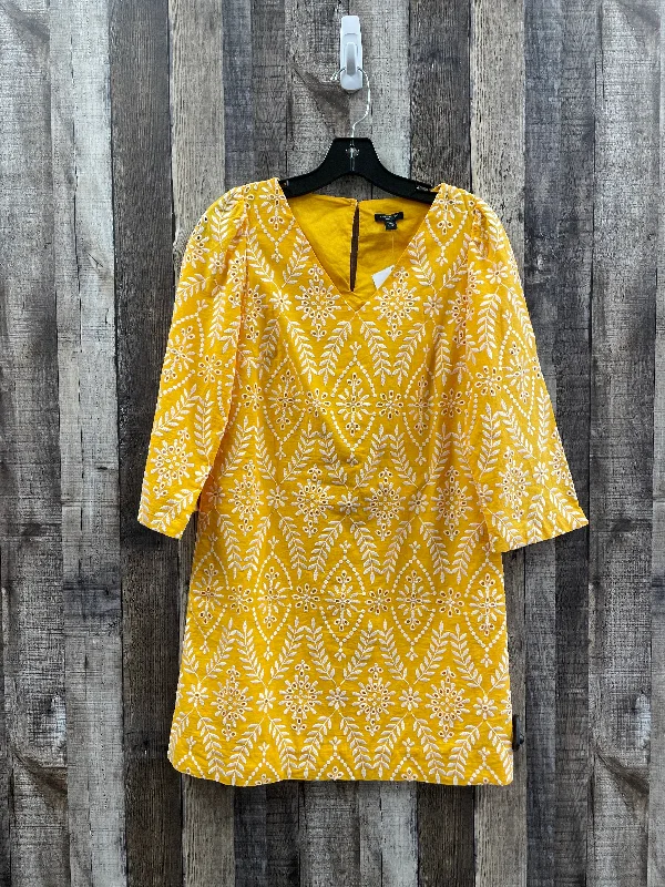 Final Sale Gold & White Dress Casual Short Ann Taylor, Size Petite   Xs