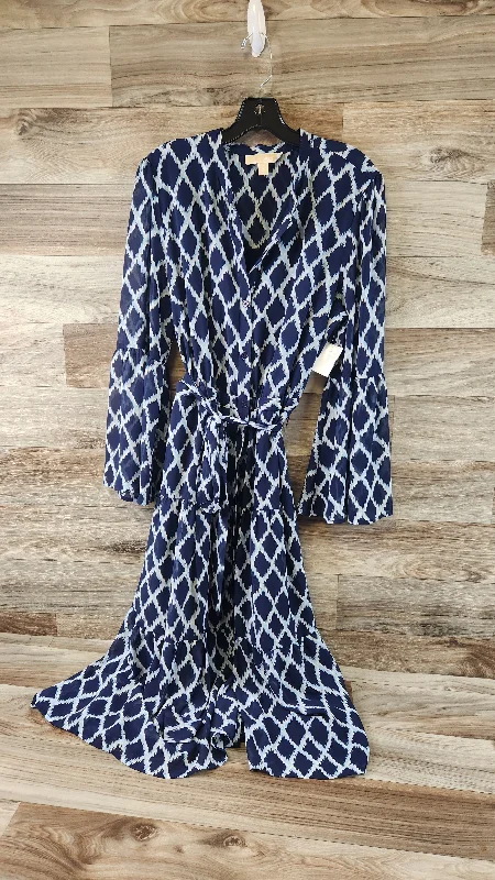 Warehouse Sale Blue Dress Casual Midi Michael By Michael Kors, Size Xl