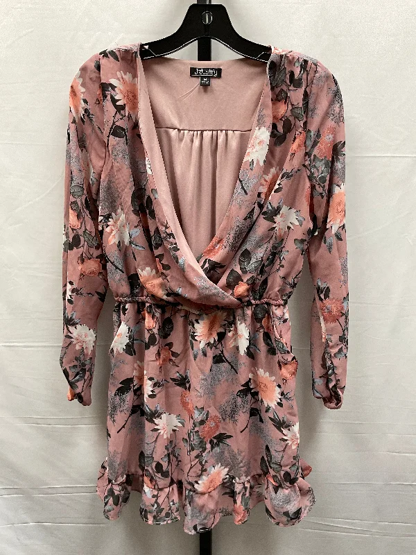 Early Access Floral Print Dress Casual Short J For Justify, Size M