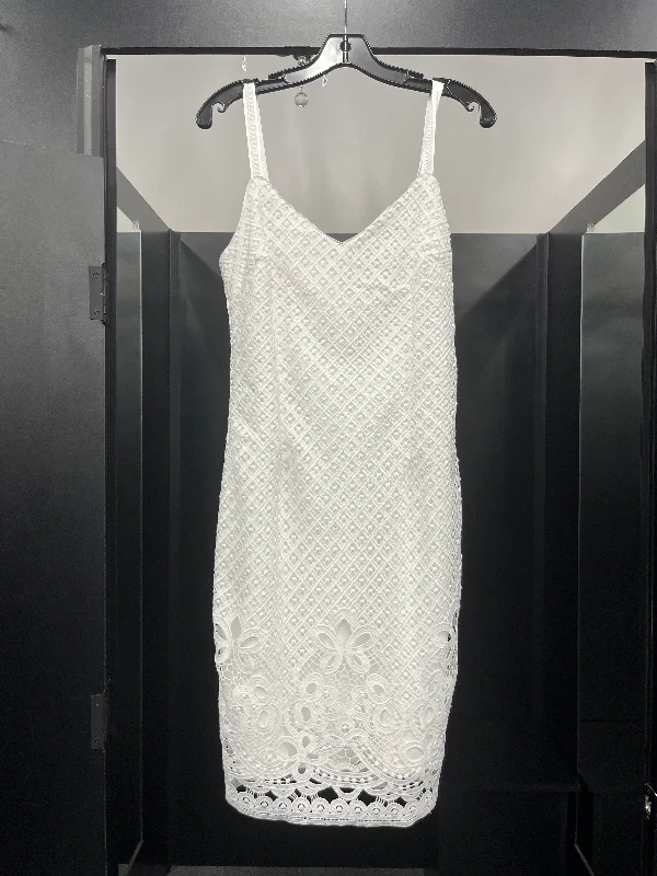 Holiday Sale White Dress Party Midi White House Black Market, Size S