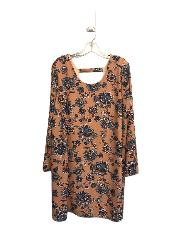 Major Savings Floral Print Dress Casual Short By LoveSick Size: 2x