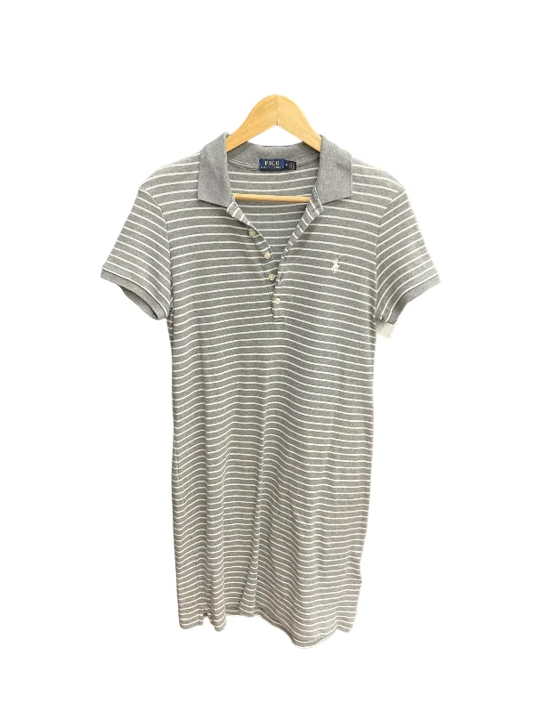 Exclusive Access Striped Pattern Dress Casual Midi Polo Ralph Lauren, Size M