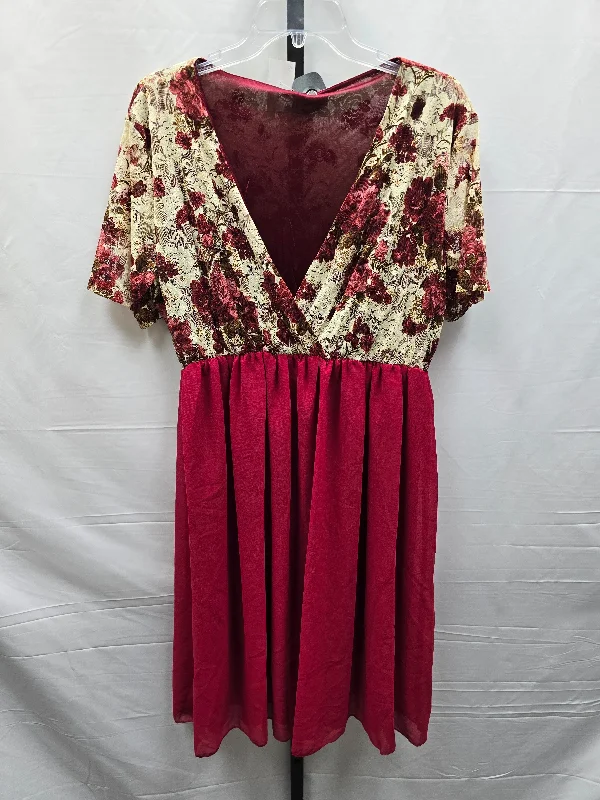 Inventory Reduction Floral Print Dress Casual Midi Clothes Mentor, Size 3x