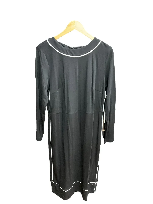 Savings Spectacular Black & White Dress Casual Midi Eloquii, Size Xl