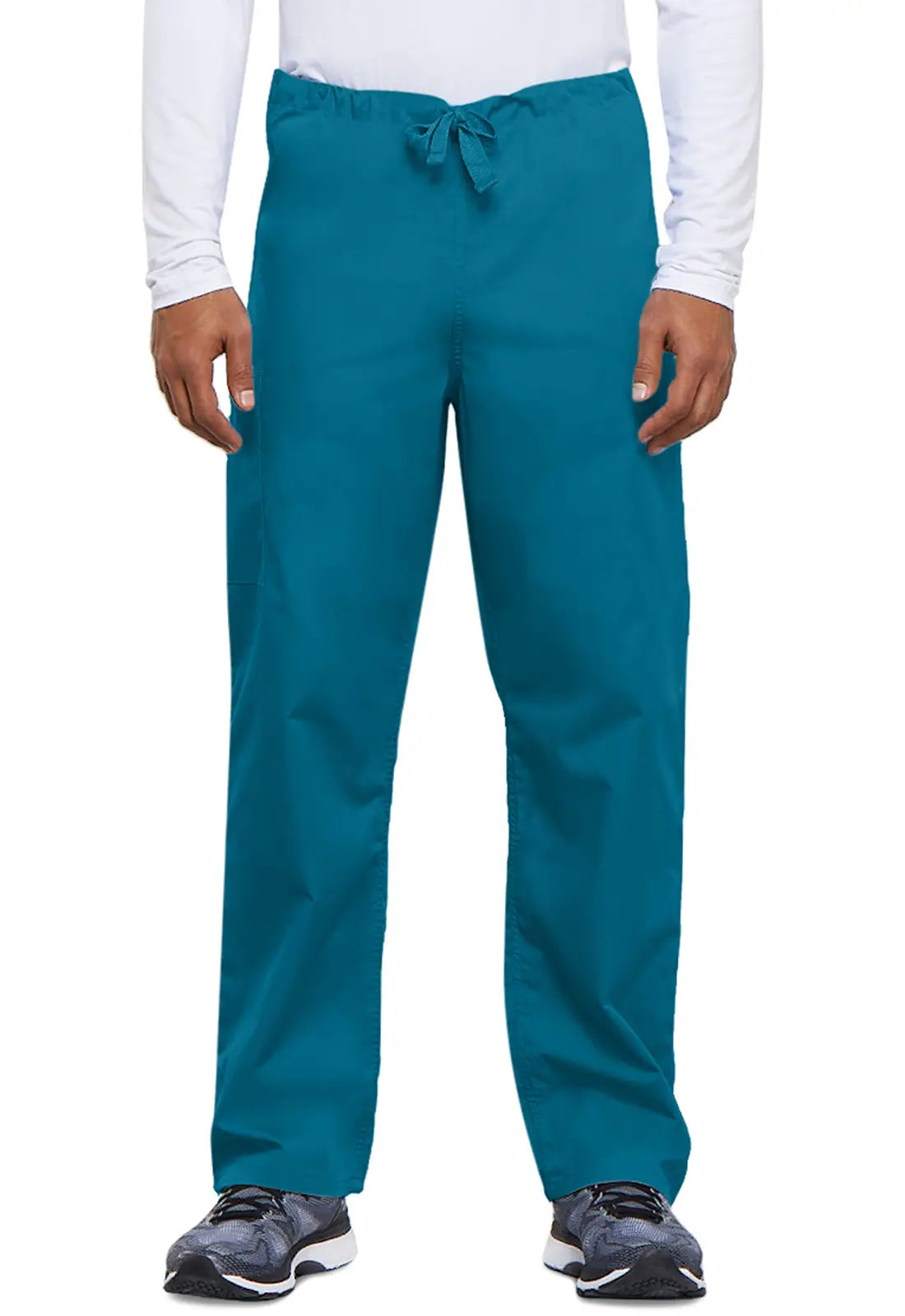 Weekend Deal Cherokee Unisex 3-Pocket Drawstring Cargo Pant - Caribbean Blue