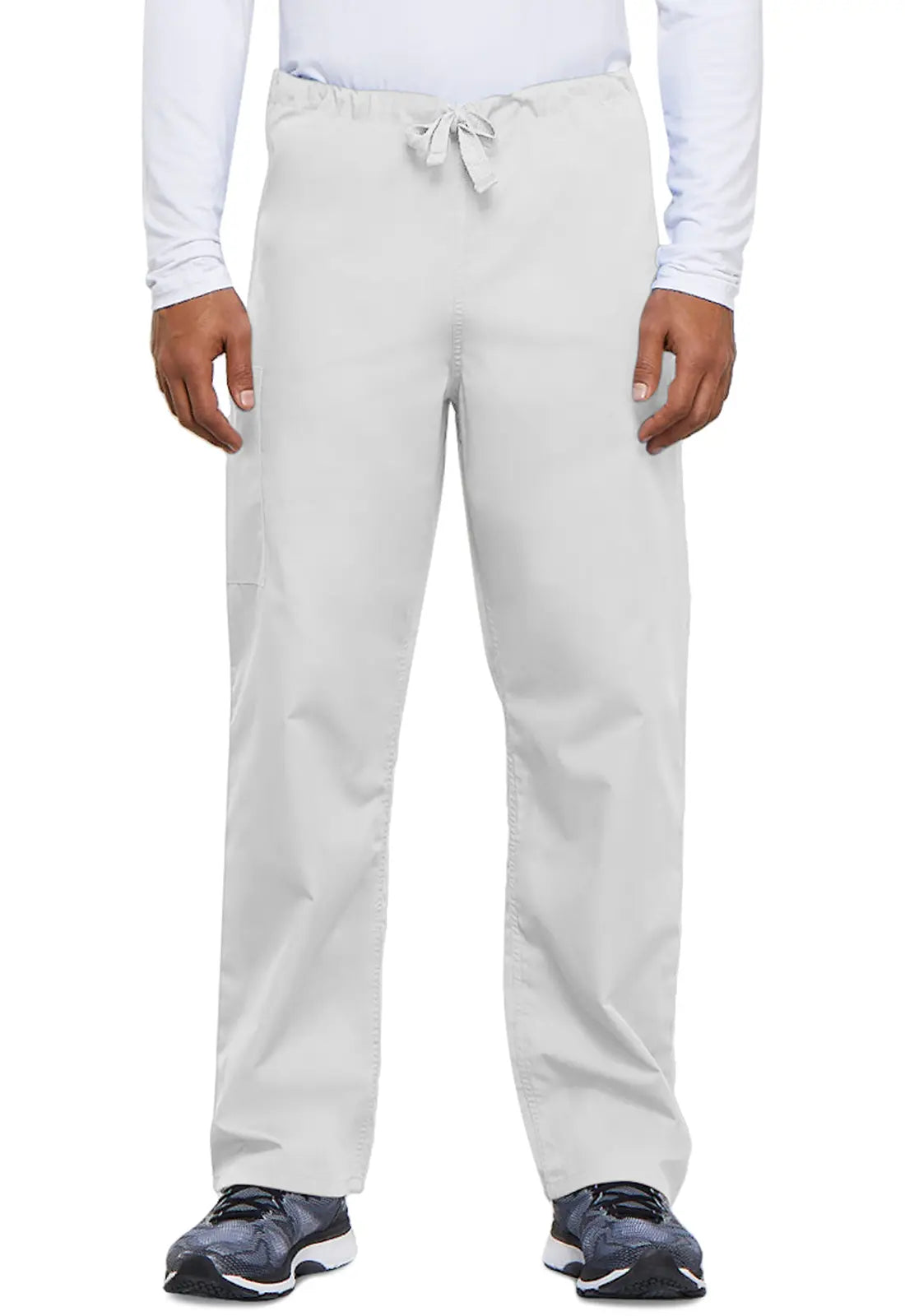 Don't Miss Cherokee Unisex 3-Pocket Drawstring Cargo Pant - White