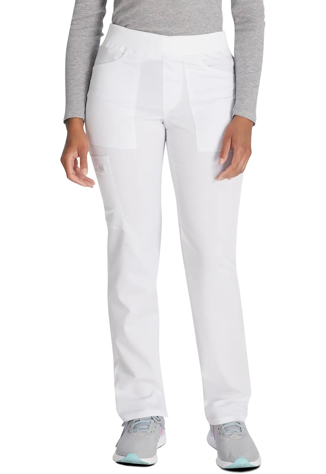 Year-End Clearance Dickies Balance Mid Rise Tapered Leg Pull-on Pant - White