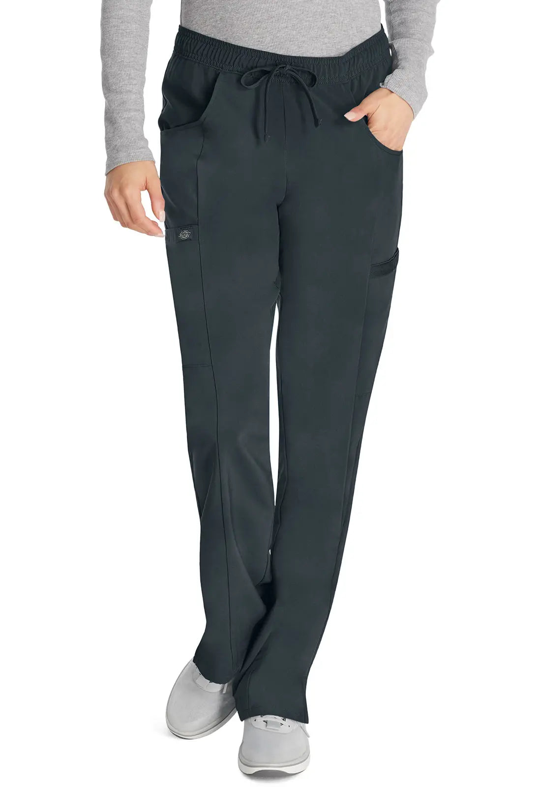 Shop and Save Dickies Mid Rise Straight Leg Drawstring Pant - Pewter