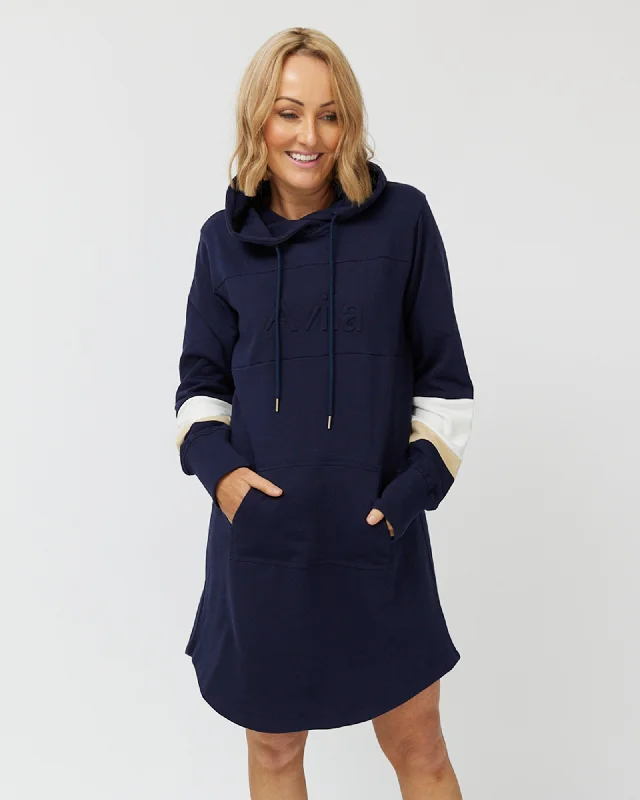 Savings Bonanza Hoodie Dress - Navy