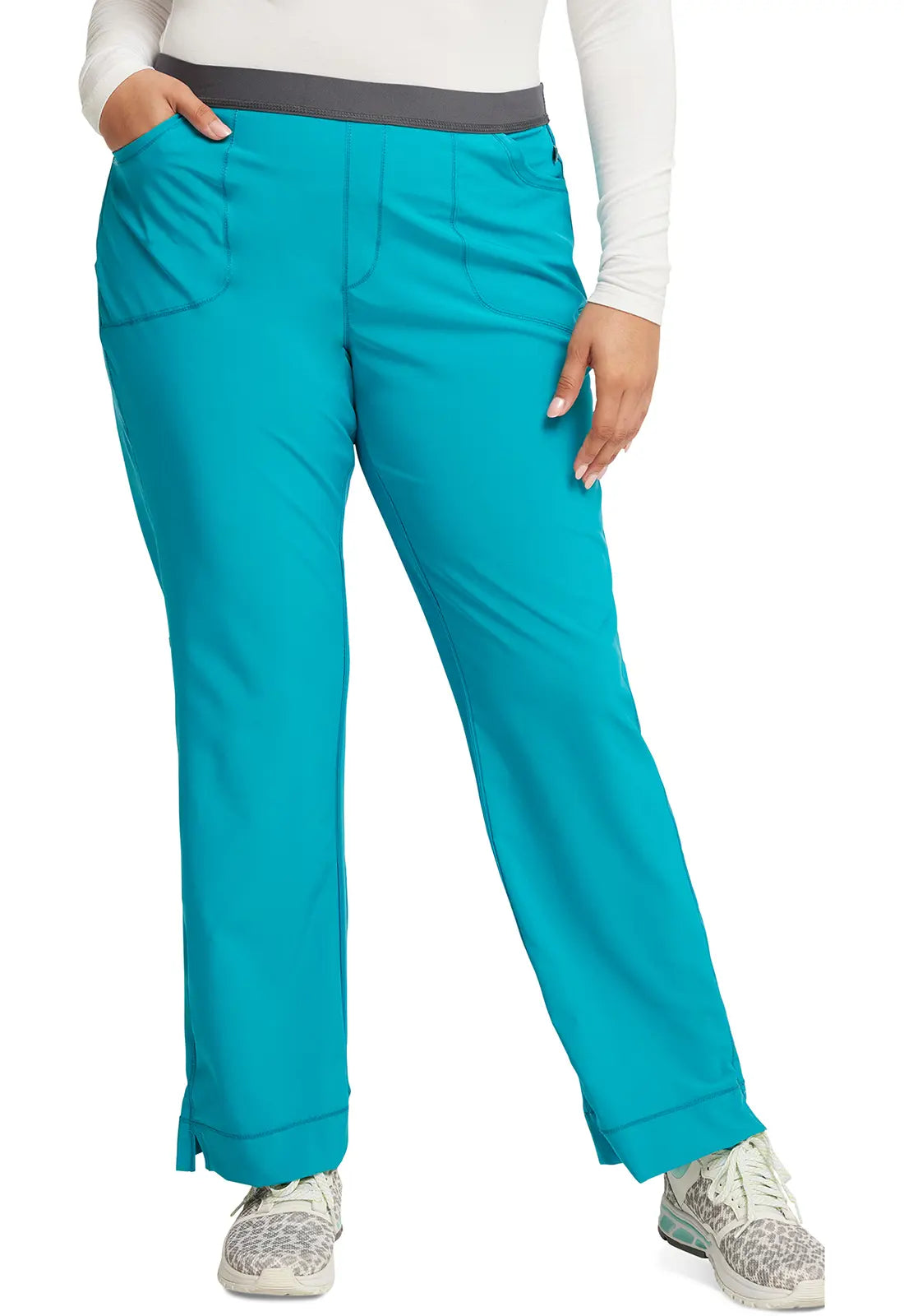 Overstock Infinity Women's Slim Pull-On Pant - Teal