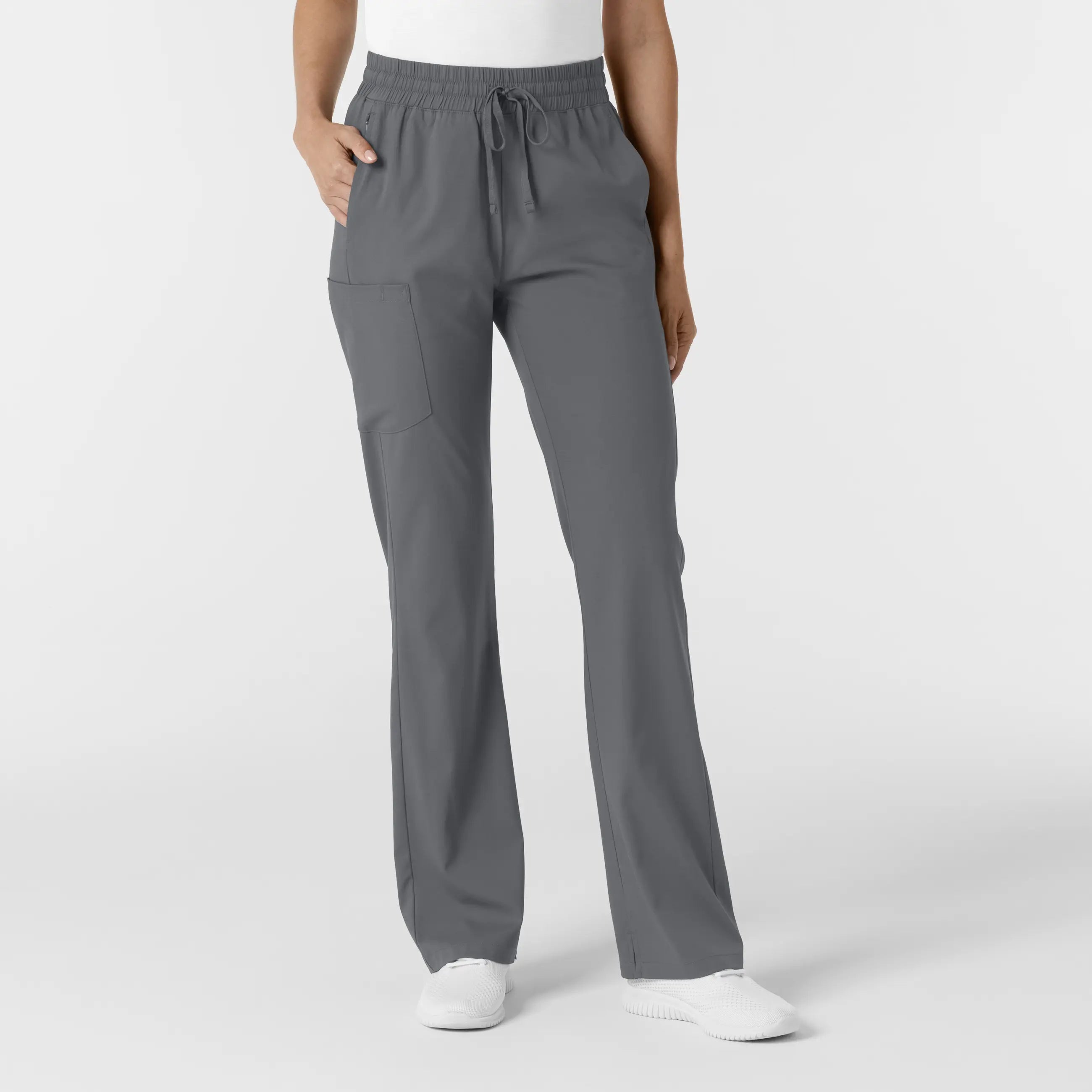 Now or Never Wink Women's Bootcut Scrub Pant - Pewter