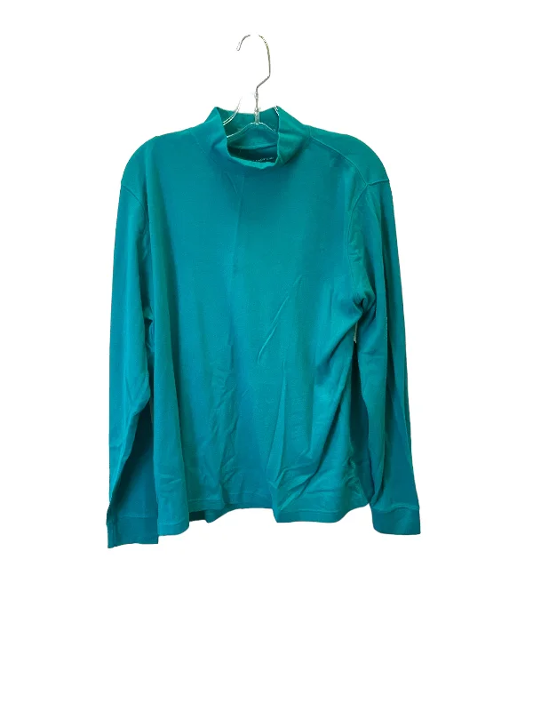Price Rollback Aqua Top Long Sleeve By Lands End, Size: Xl