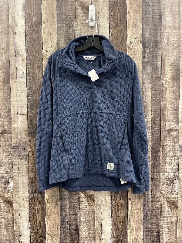 Act Fast Athletic Top Long Sleeve Collar By Cme In Navy, Size: S