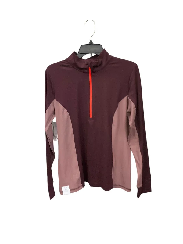 Deep Discounts Athletic Top Long Sleeve Collar By Xersion In Purple, Size: L