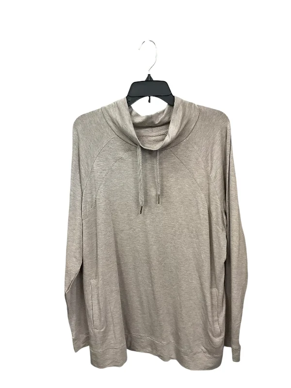 Super Deal Athletic Top Long Sleeve Crewneck By Koolaburra By Ugg In Tan, Size: L