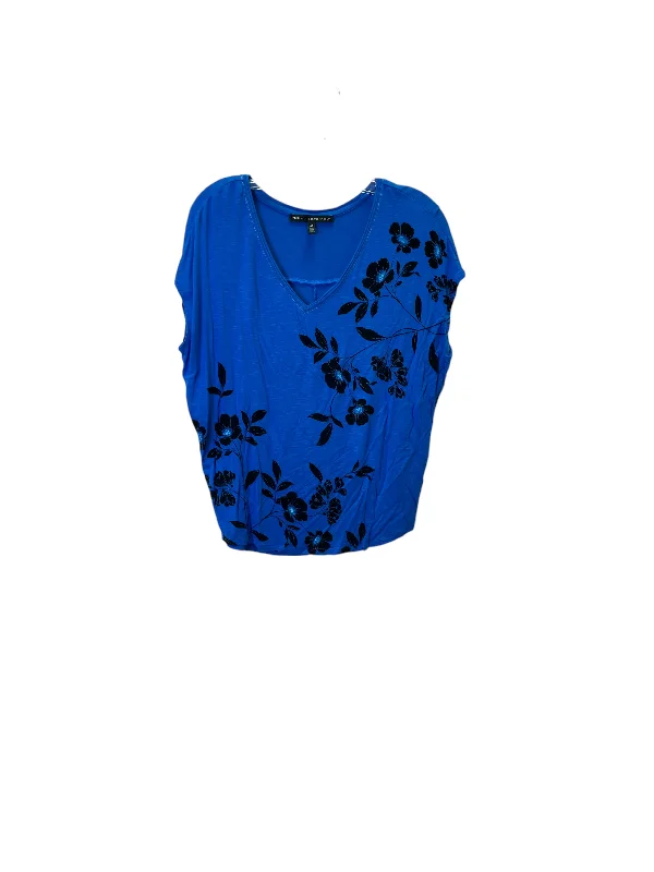 Deep Discounts Black & Blue Top Sleeveless By White House Black Market, Size: Xs