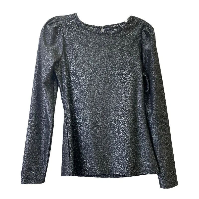 Today’s Deal Black & Silver Top Long Sleeve By Express, Size: S