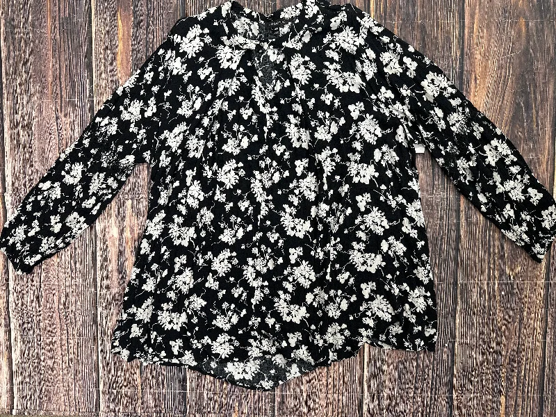 Can't Miss Black Top Long Sleeve Lane Bryant, Size 1x