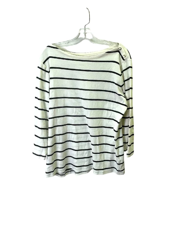 Sale Event Black & White Top Long Sleeve By Lands End, Size: Xl