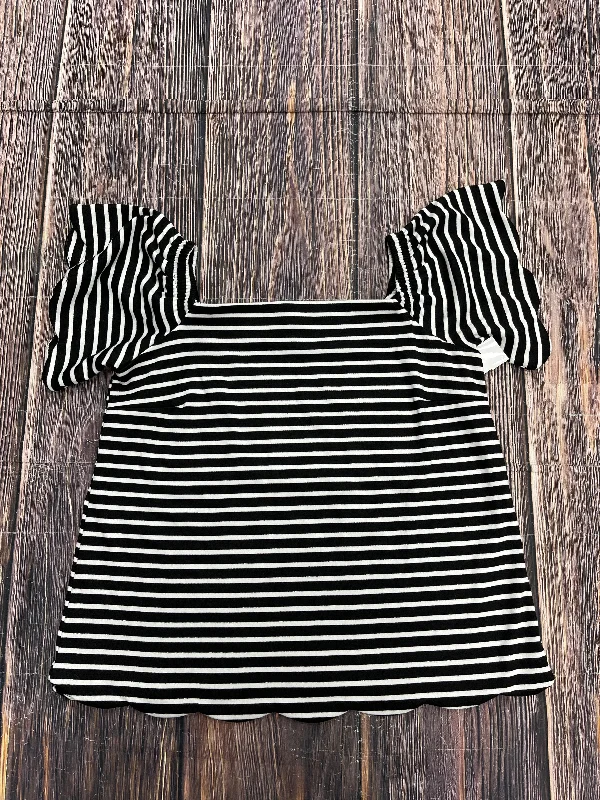 Super Deal Black & White Top Short Sleeve Banana Republic, Size S