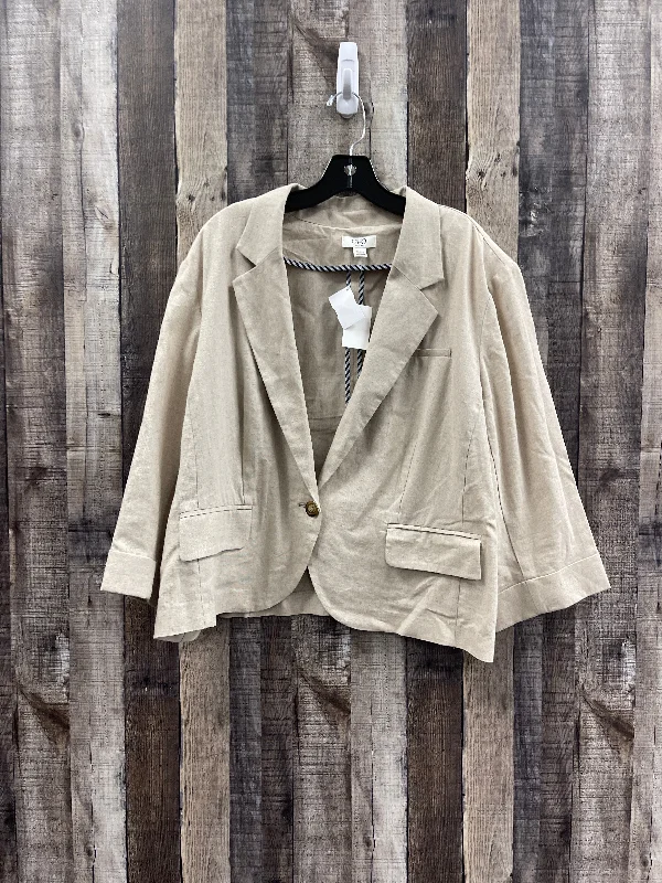 Price Cut Blazer By Cato In Tan, Size: 3x
