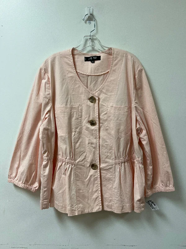 Loyalty Reward Blazer By Kasper In Peach, Size: 3x