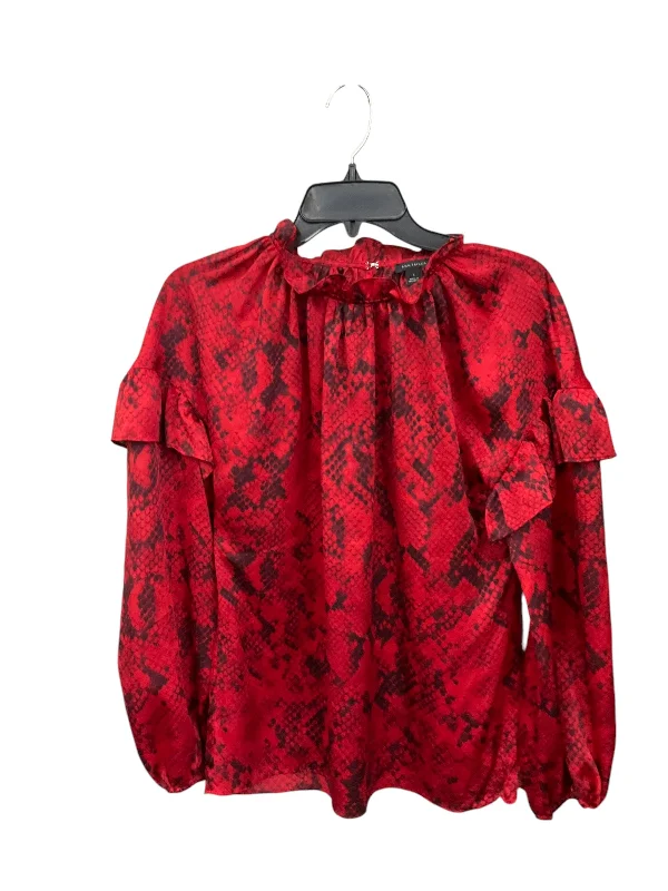 Value Deals Blouse Long Sleeve By Ann Taylor In Snakeskin Print, Size: S