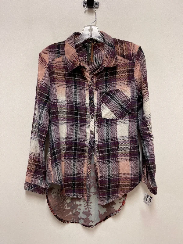 Bargain Bin Blouse Long Sleeve By Aratta In Purple, Size: S