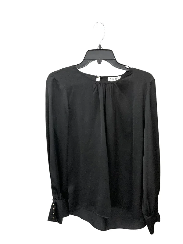 Value Deals Blouse Long Sleeve By Calvin Klein In Black, Size: L
