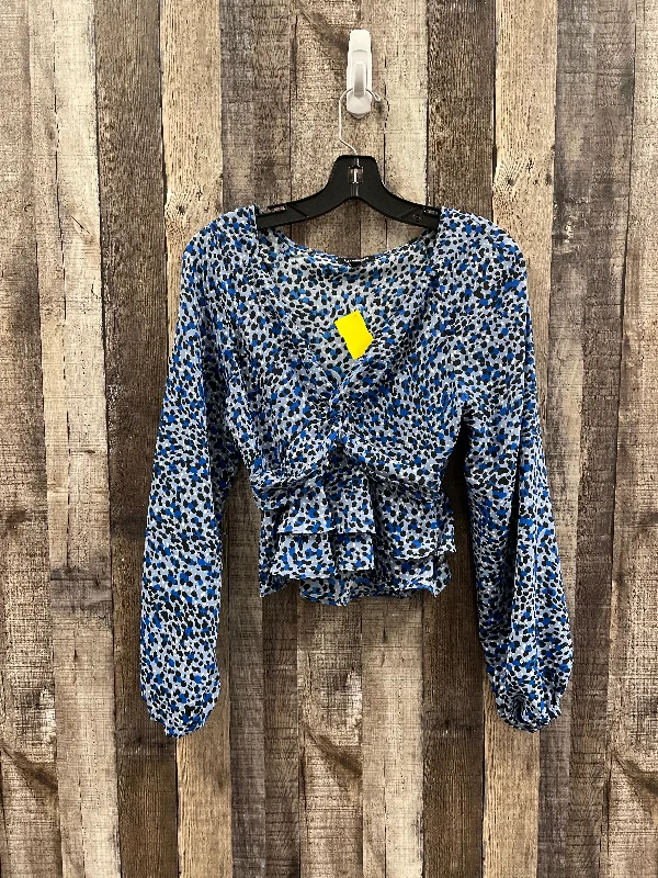 Warehouse Sale Blouse Long Sleeve By Express In Animal Print, Size: Xs
