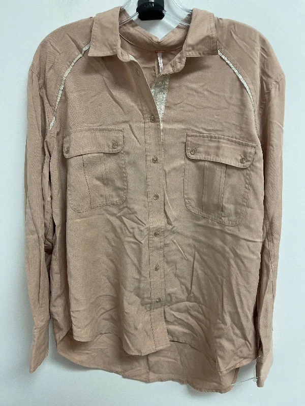 Lowest Price Blouse Long Sleeve By Free People In Cream, Size: M