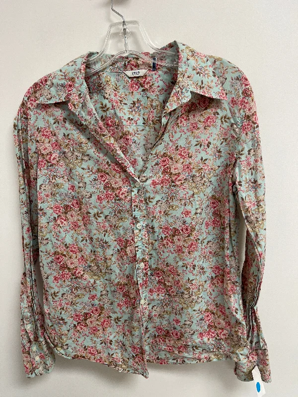 Daily Deals Blouse Long Sleeve By Izod In Floral Print, Size: S
