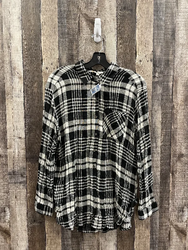 Don't Miss Blouse Long Sleeve By Jane And Delancey In Black & White, Size: L
