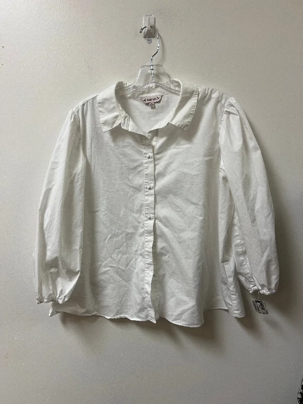 Online Only Blouse Long Sleeve By Nanette By Nanette Lepore In White, Size: Xl