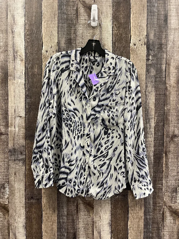 Lowest Price Blouse Long Sleeve By Rails In Animal Print, Size: M