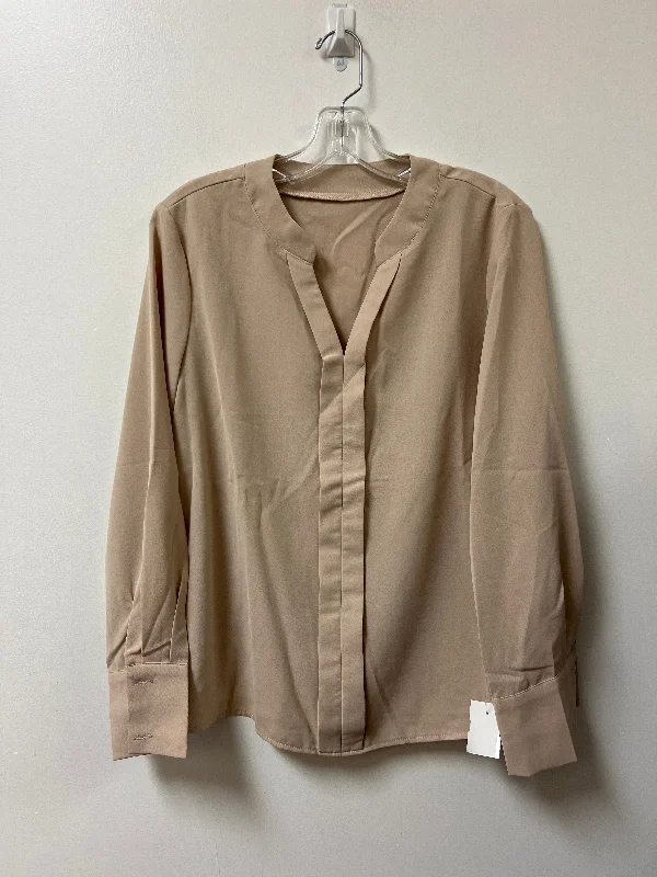 Value Deals Blouse Long Sleeve By Shein In Cream, Size: L