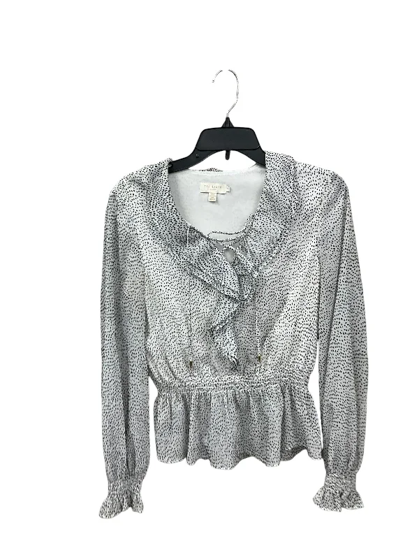 Savings Galore Blouse Long Sleeve By Ted Baker In Polkadot Pattern, Size: Xs