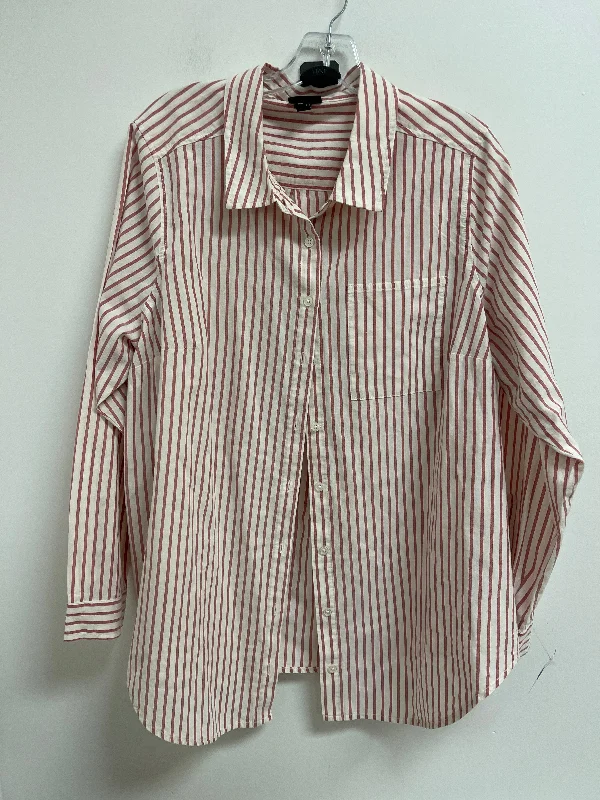 Price Rollback Blouse Long Sleeve By Torrid In Striped Pattern, Size: 2x