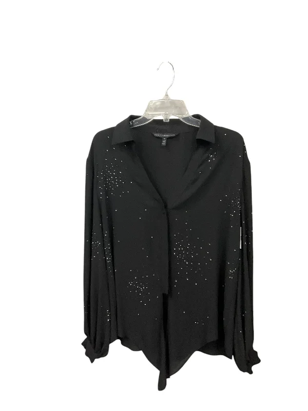 Instant Discount Blouse Long Sleeve By White House Black Market In Black, Size: M