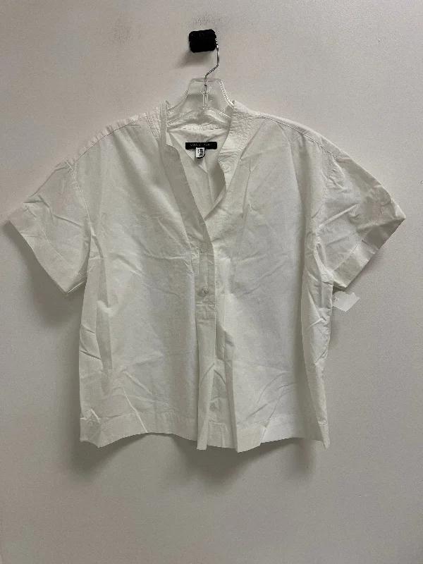 Savings Galore Blouse Short Sleeve By Banana Republic In White, Size: M