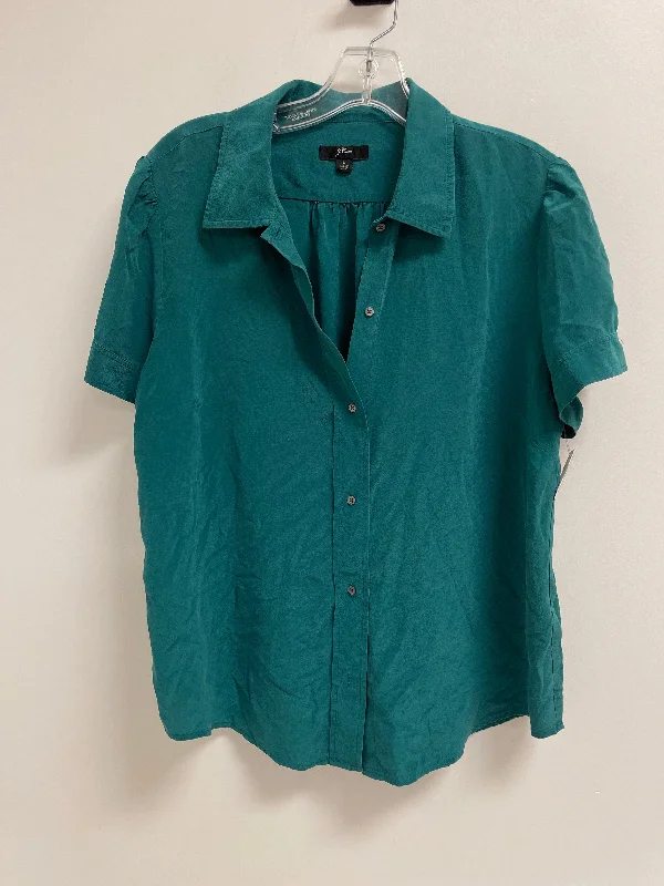 Special Discount Blouse Short Sleeve By J. Crew In Green, Size: L
