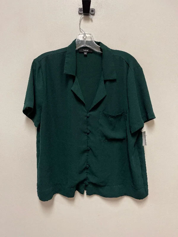 Bargain Prices Blouse Short Sleeve By Lulus In Green, Size: L