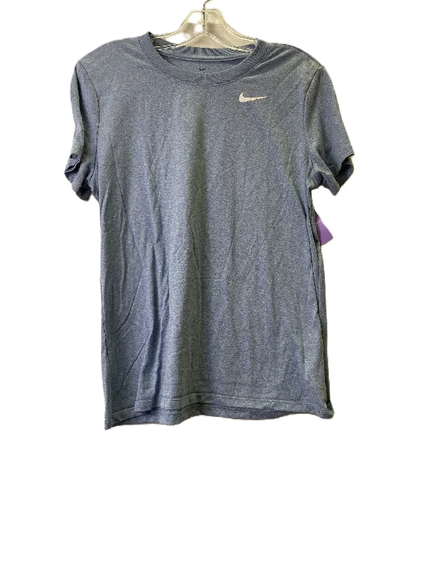 Year-End Clearance Blue Athletic Top Short Sleeve By Nike, Size: L