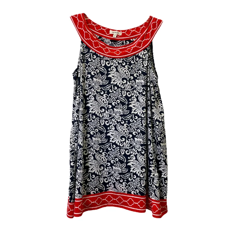 Steals and Deals Blue & Red & White Top Sleeveless By Max Studio, Size: M