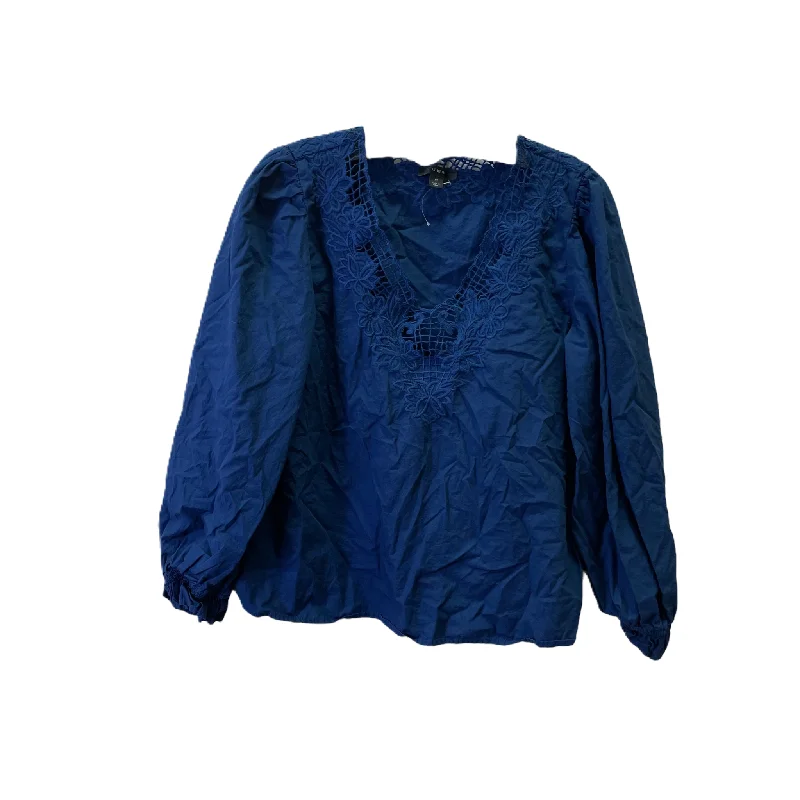 Price Rollback Blue Top Long Sleeve Basic By J. Crew, Size: M