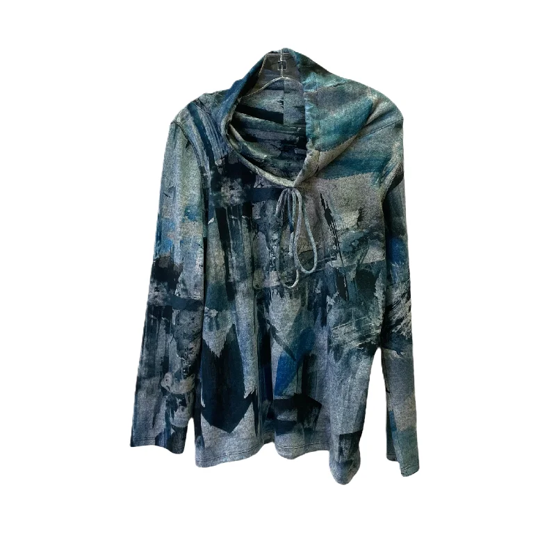 Instant Savings Blue Top Long Sleeve By David Cline, Size: Xl