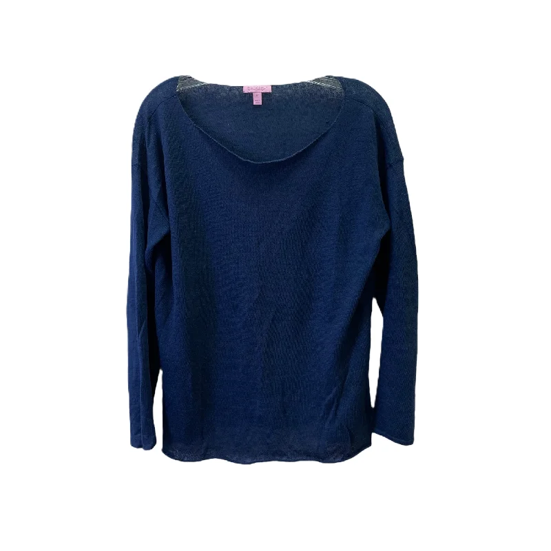 Unmissable Offer Blue Top Long Sleeve By Lilly Pulitzer, Size: M