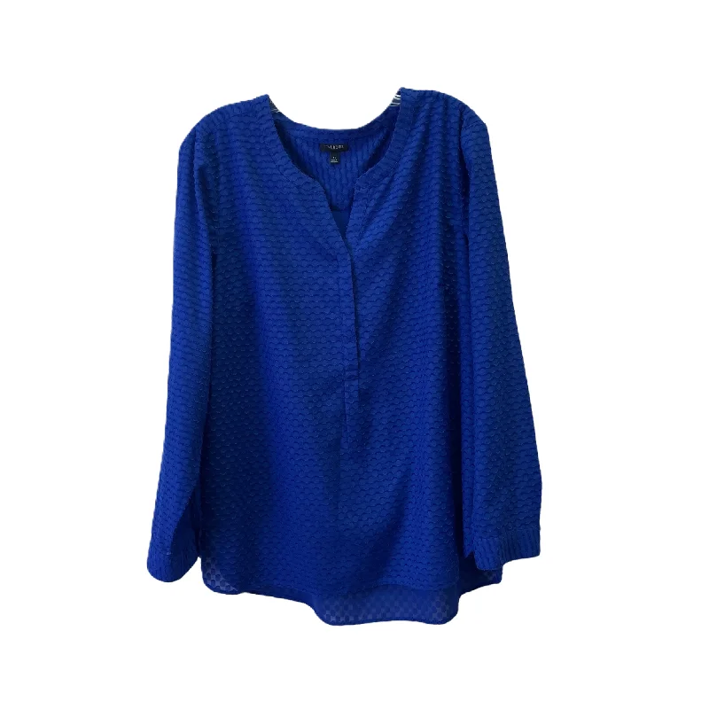 Reduced Prices Blue Top Long Sleeve By Talbots, Size: Xl