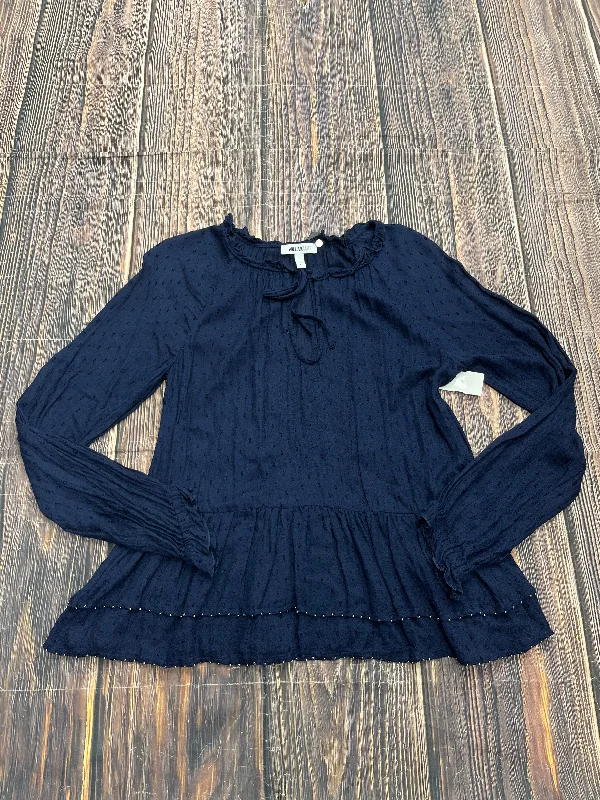 Shop and Save Blue Top Long Sleeve William Rast, Size M