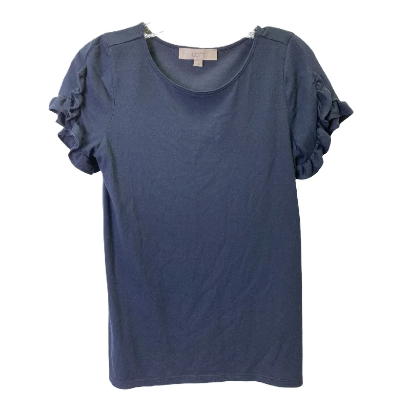 Deal Mania Blue Top Short Sleeve By Loft, Size: Xl